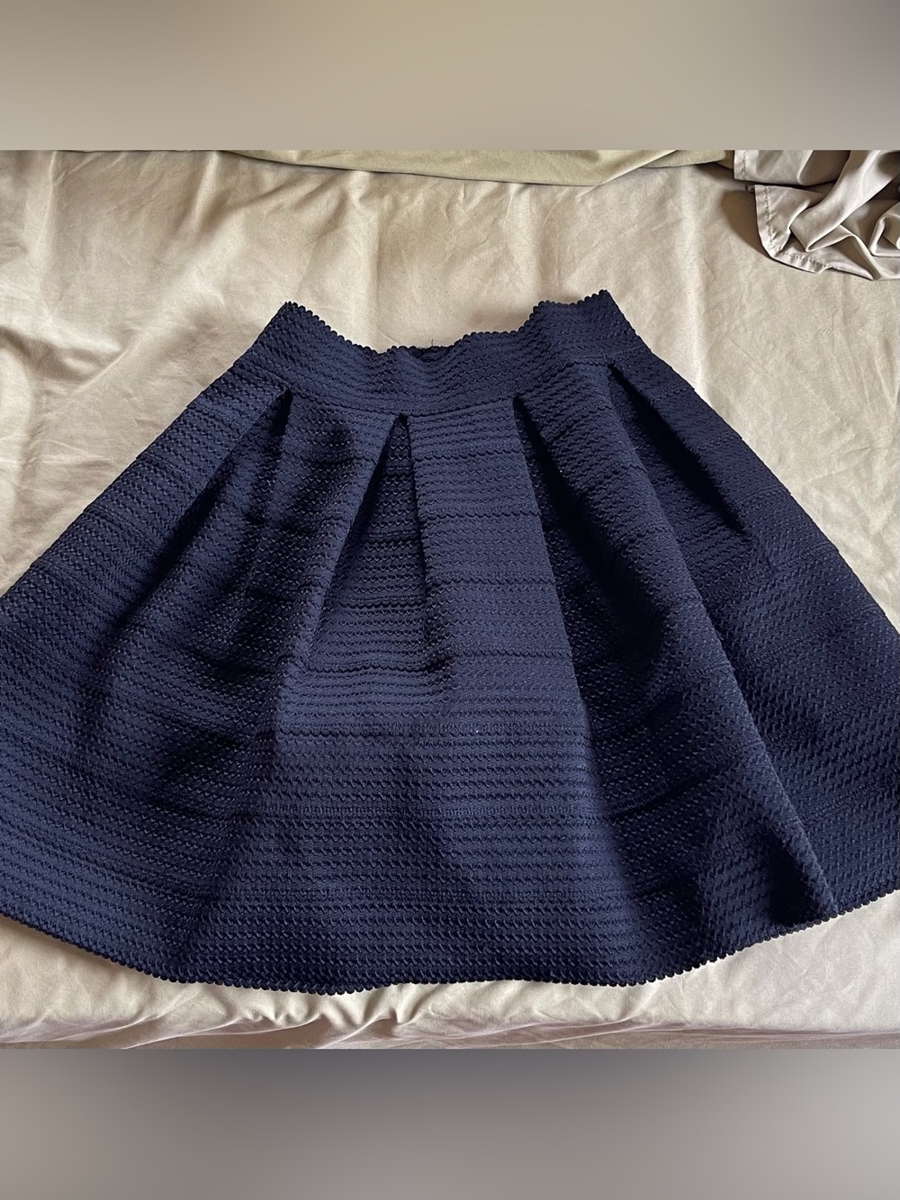 Black textured A line Skirt